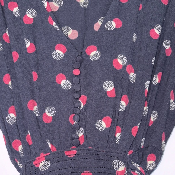 Boden Gray Dress with Pink and Gray Dots - Picture 5 of 8